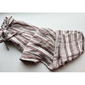 LemLem X H&M • NWT Burgundy Stripe Linen Pants